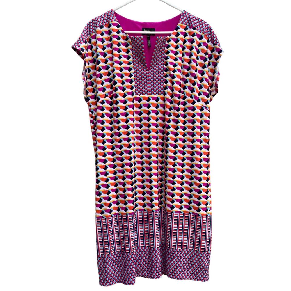 Laundry by Shelli Segal Dress Colorful Geometric Women's Size Large
